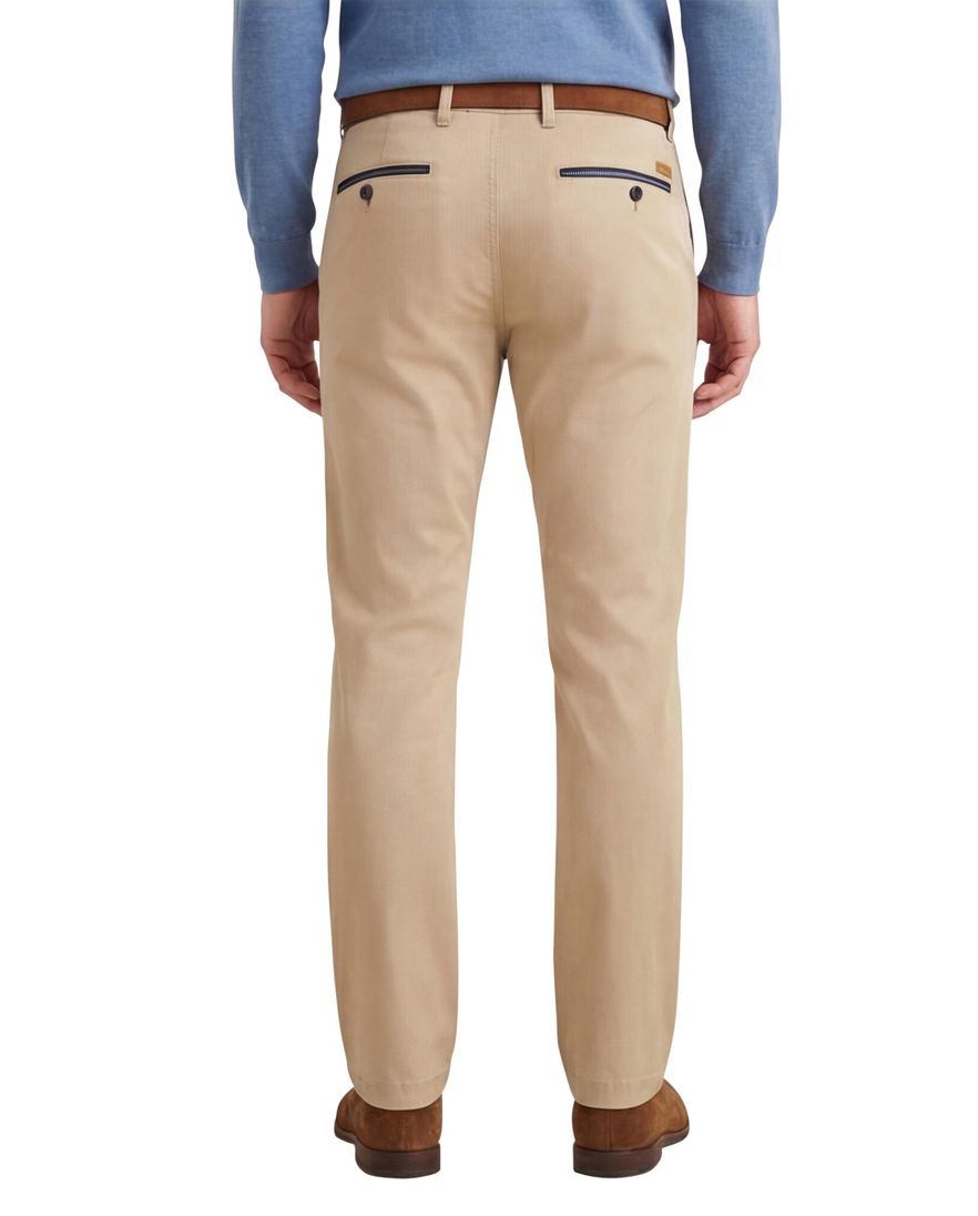 Gardeur katoenen broek beige uni katoen