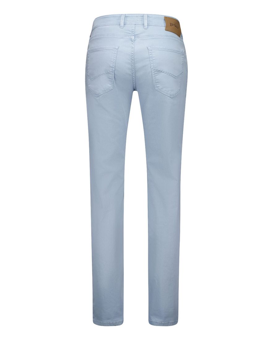 Gardeur lichtblauwe pantalon katoen slim fit