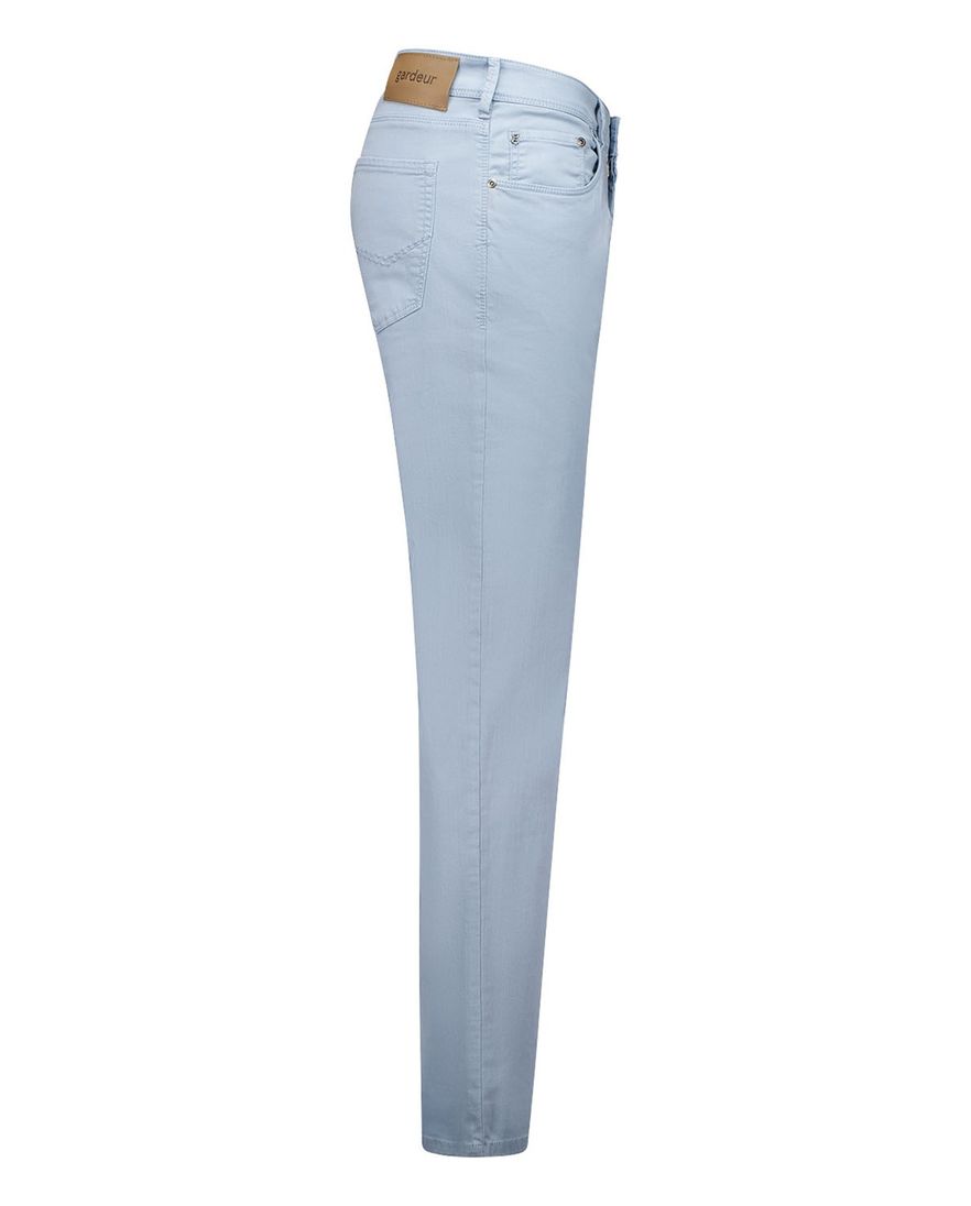Gardeur lichtblauwe pantalon katoen slim fit