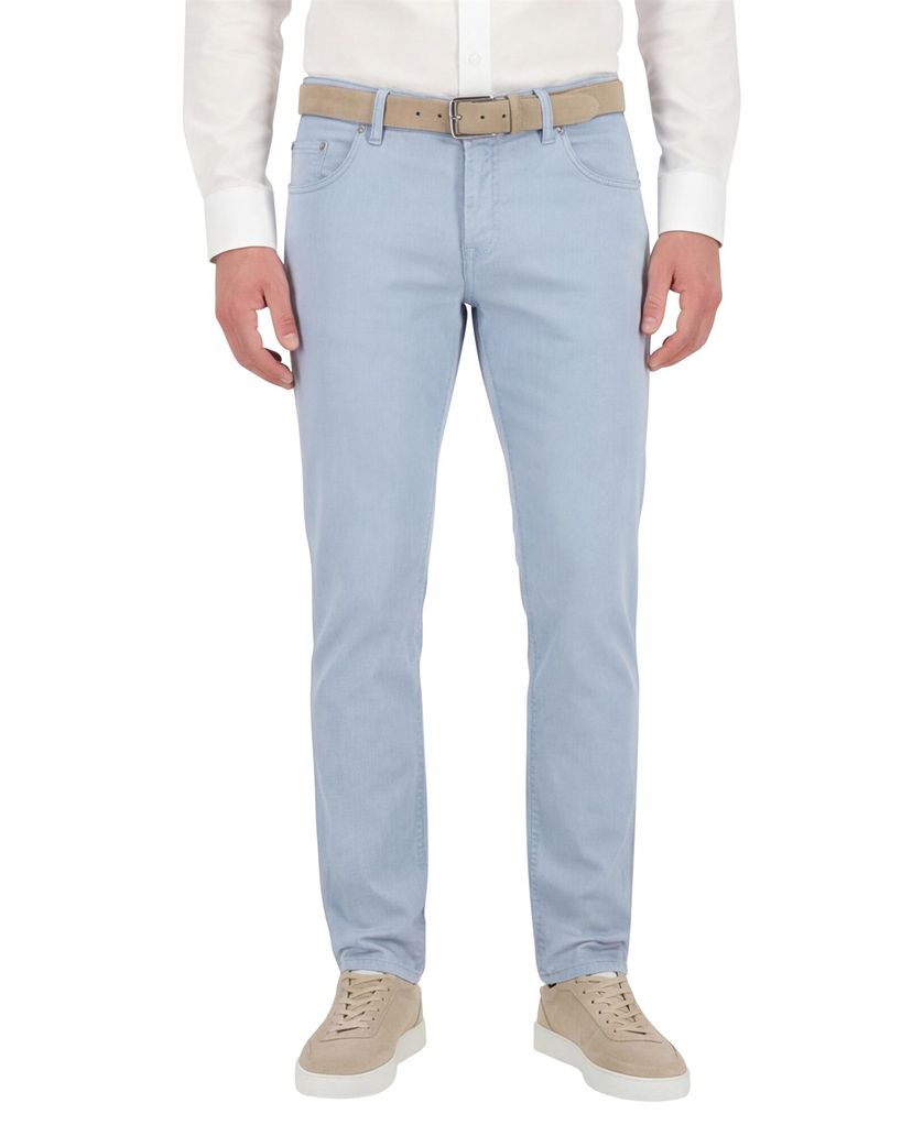 Gardeur lichtbluawe 5-pocket katoen slim fit