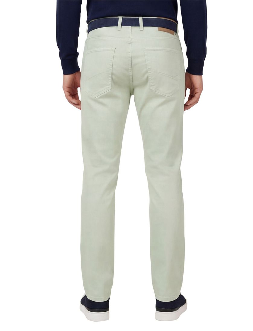 katoenen Gardeur pantalon groen effen