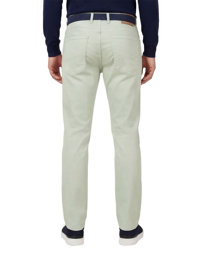 katoenen Gardeur pantalon groen effen