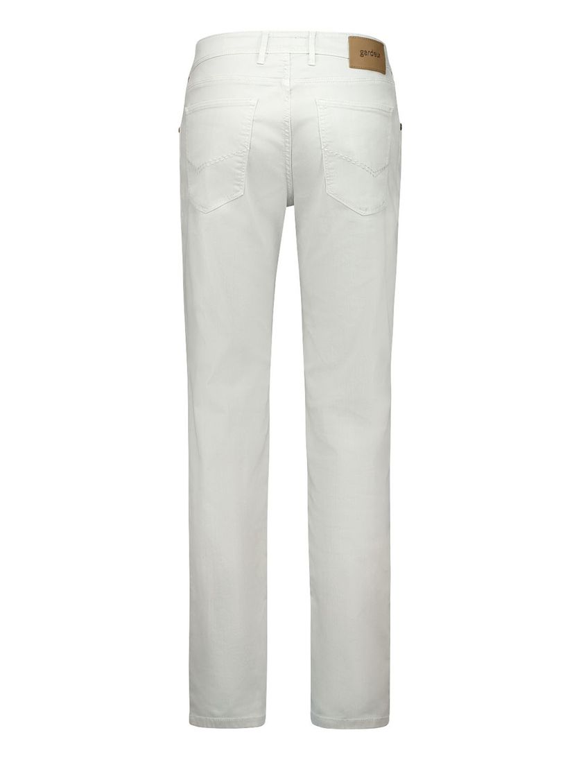 Gardeur off white slim fit 5-pocket slim fit katoen