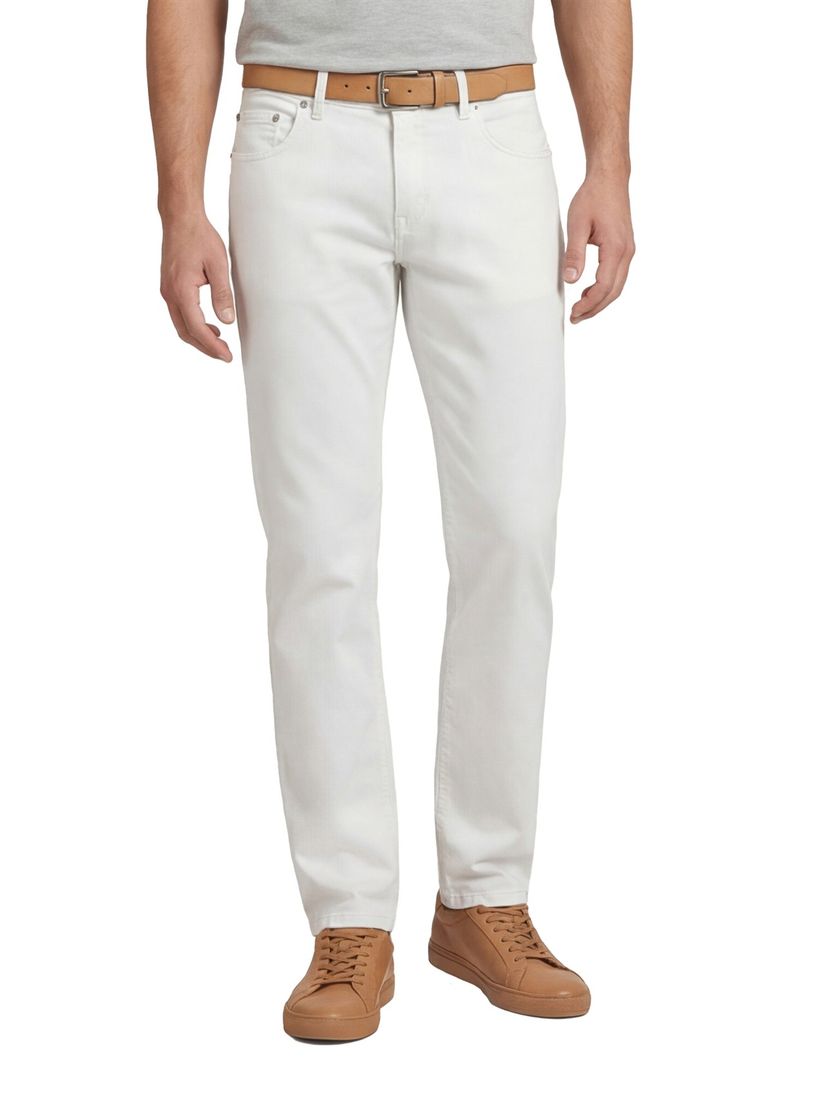 Gardeur off white slim fit 5-pocket slim fit katoen