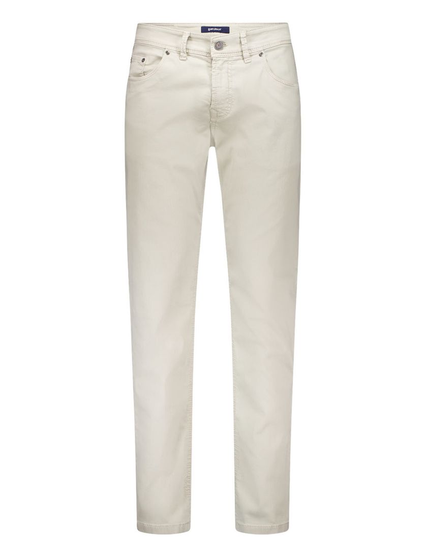 Gardeur pantalon beige effen 5 pocket