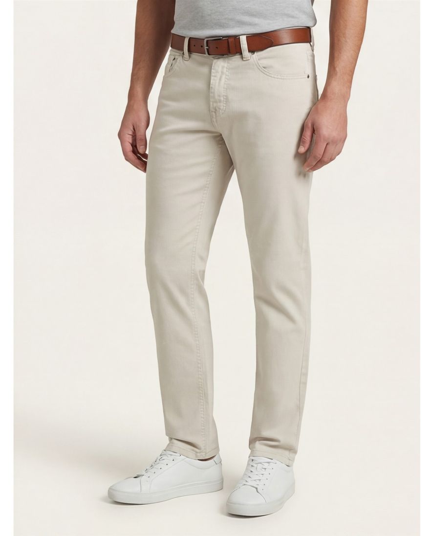 Gardeur pantalon 5 pocket beige effen
