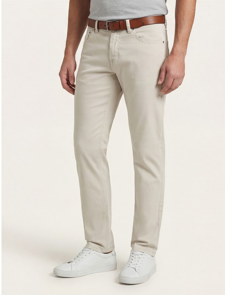 Gardeur pantalon 5 pocket beige effen