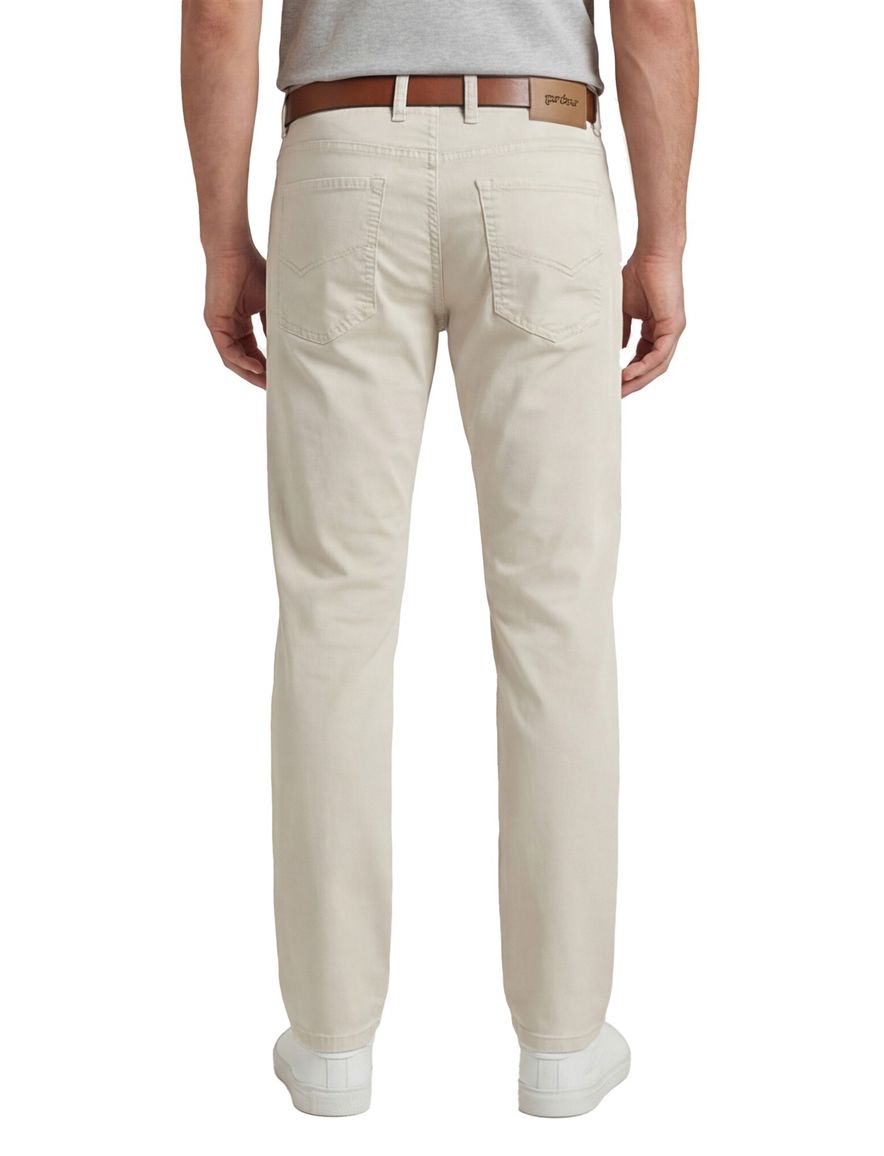 Gardeur pantalon 5 pocket beige effen