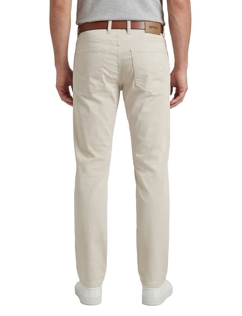 Gardeur pantalon beige effen 5 pocket