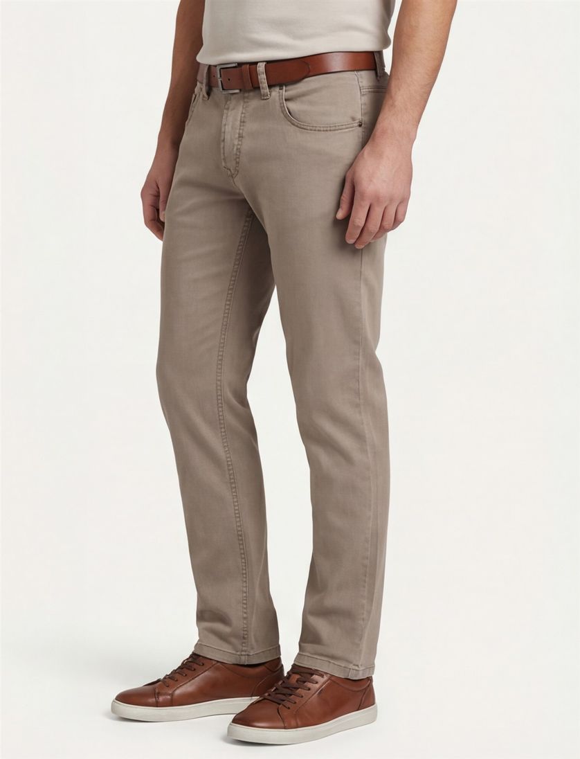 Gardeur slim fit pantalon bruin