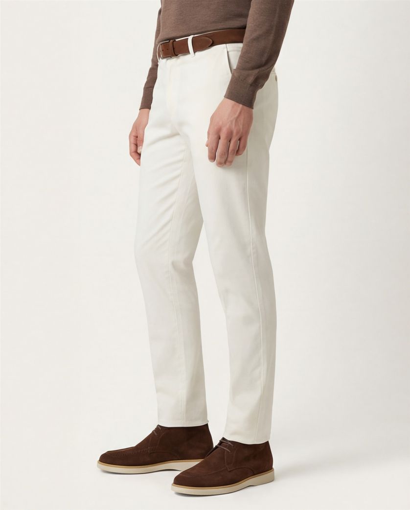 broek Gardeur Regular Fit katoen beige