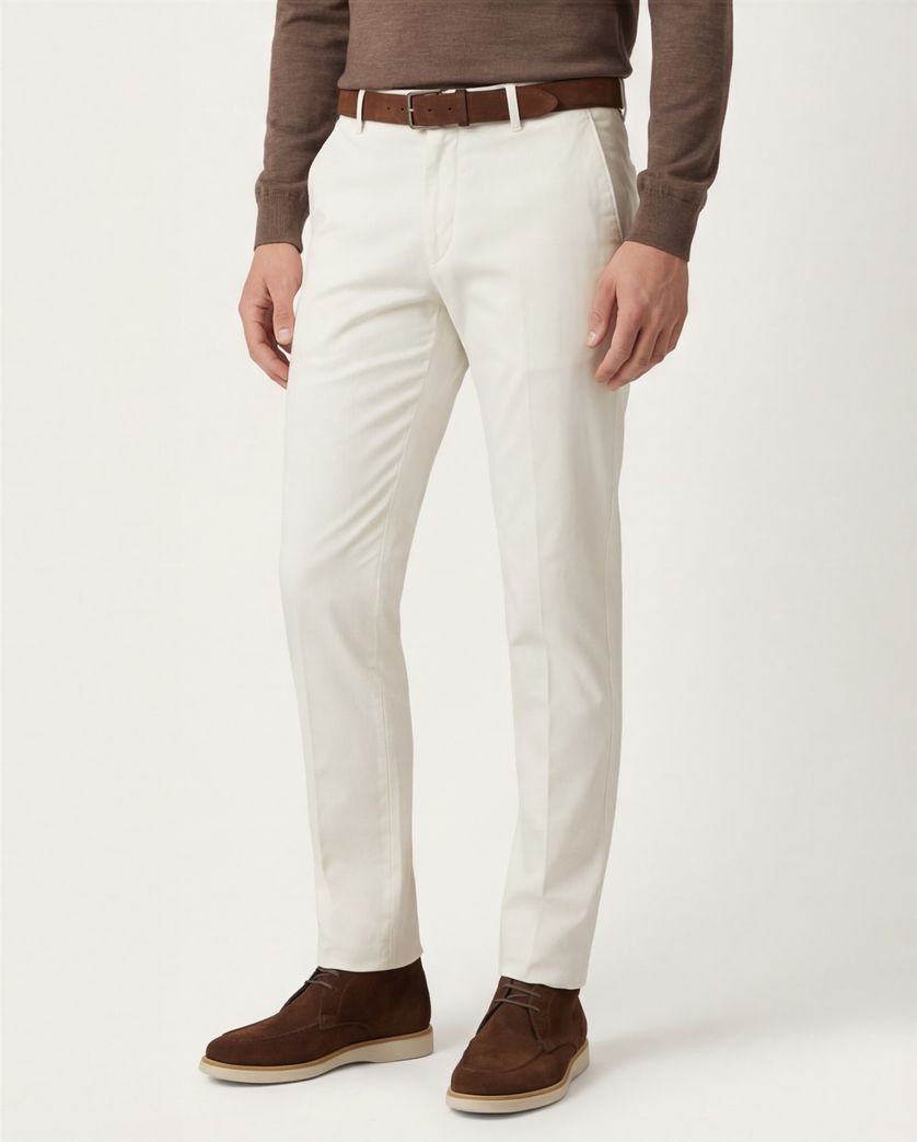 broek Gardeur Regular Fit katoen beige