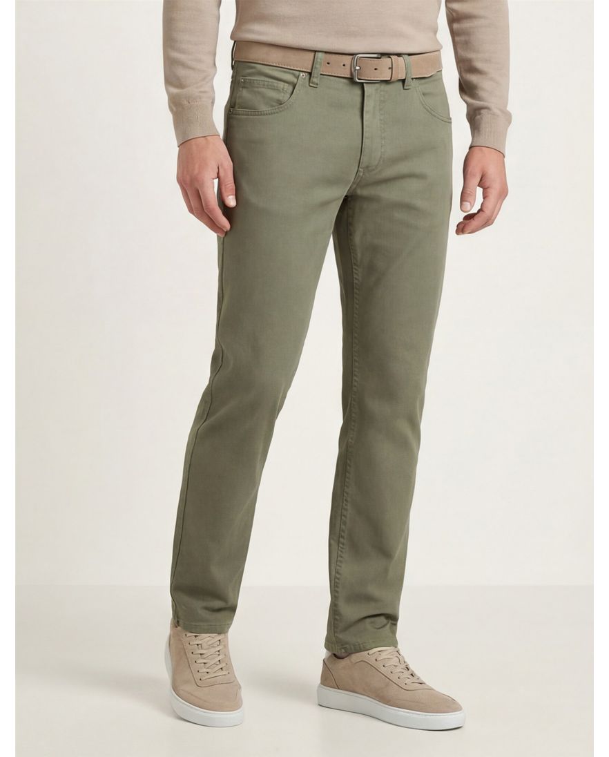Gardeur khaki 5-pocket modern fit katoen