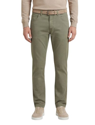 Gardeur Olijfgroene Gardeur 5-pocket katoen modern fit