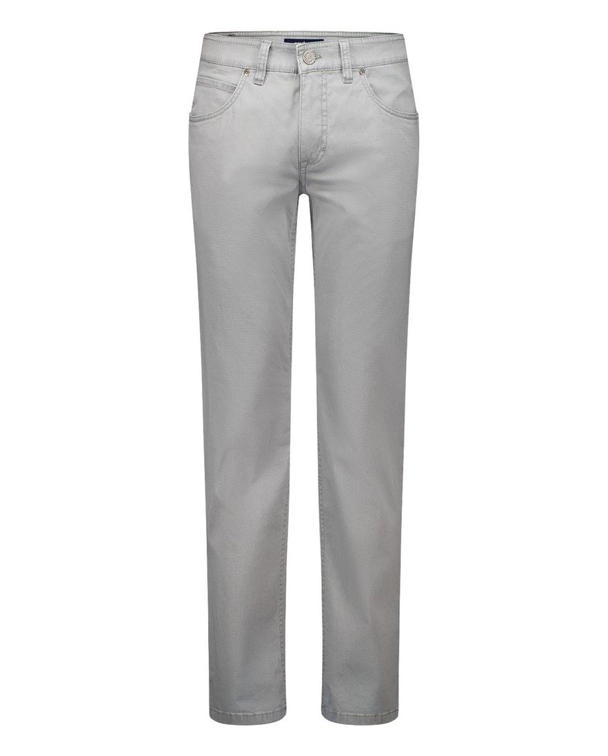 Gardeur lichtgrijze 5-pocket modern fit katoen