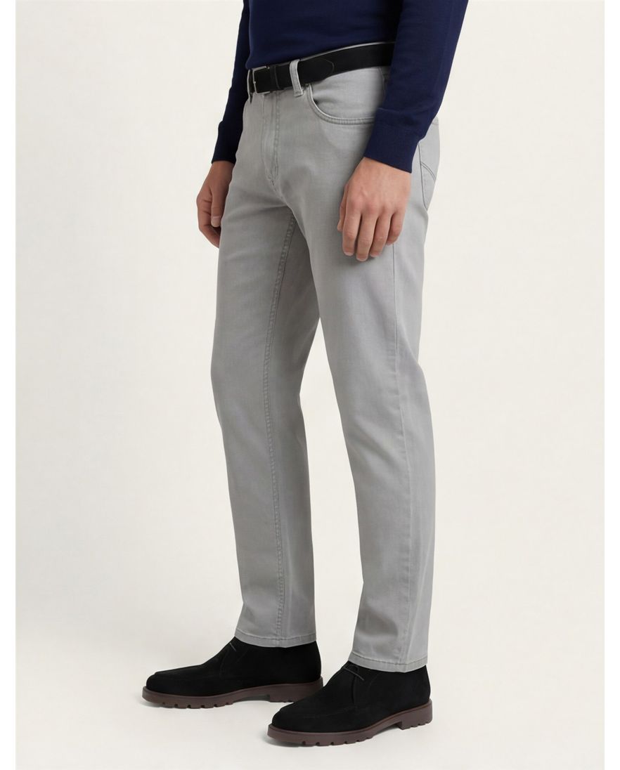 Gardeur lichtgrijze 5-pocket modern fit katoen