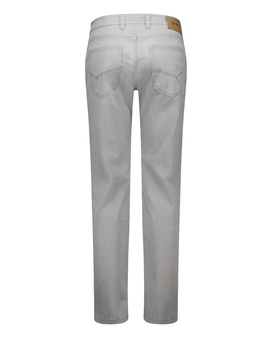 Gardeur lichtgrijze 5-pocket modern fit katoen