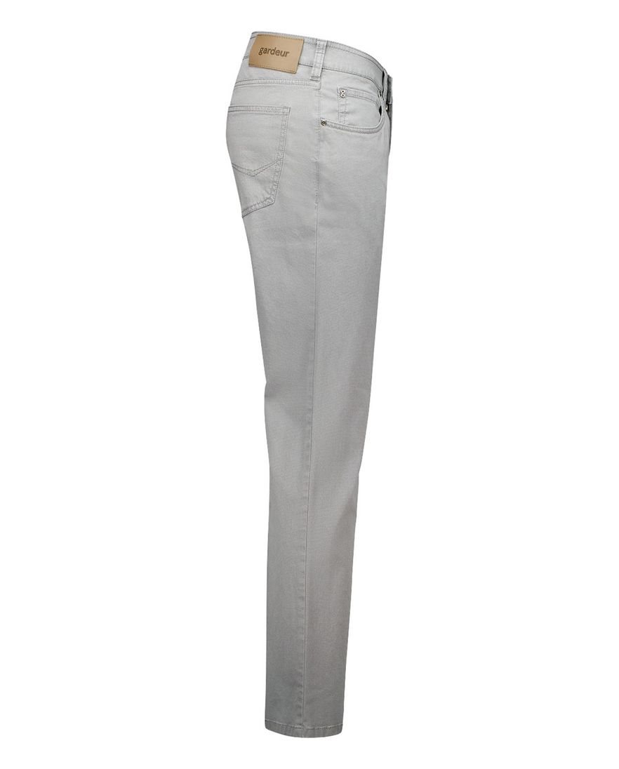 Gardeur lichtgrijze 5-pocket modern fit katoen