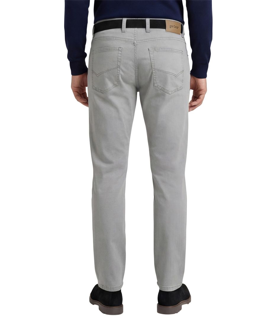 Gardeur lichtgrijze 5-pocket modern fit katoen