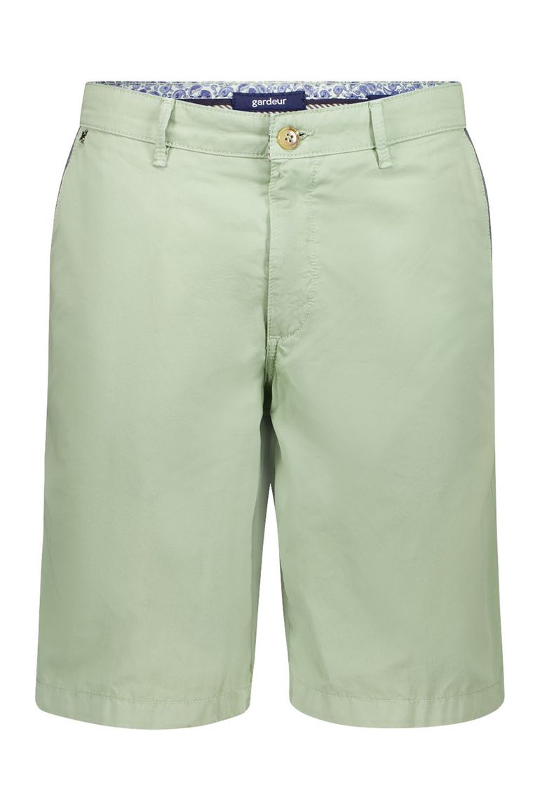 Gardeur groene bermuda katoen modern fit