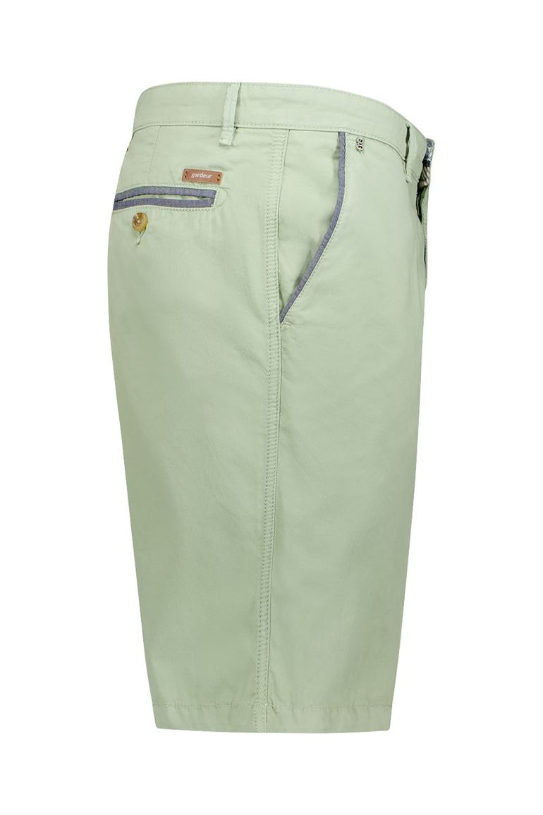Gardeur groene bermuda katoen modern fit