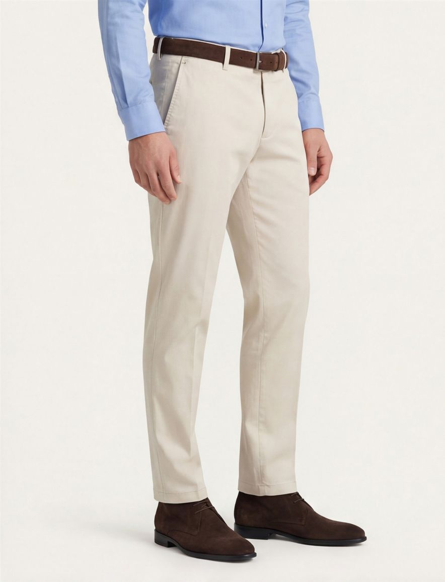 Gardeur katoenen chino beige slim fit