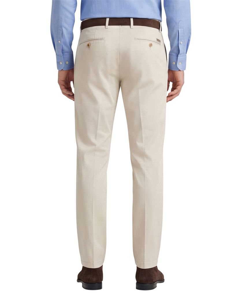 Gardeur beige katoenen slim fit chino