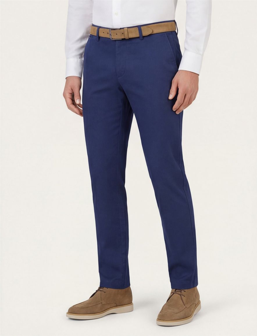 Donkerblauwe Gardeur broek katoen