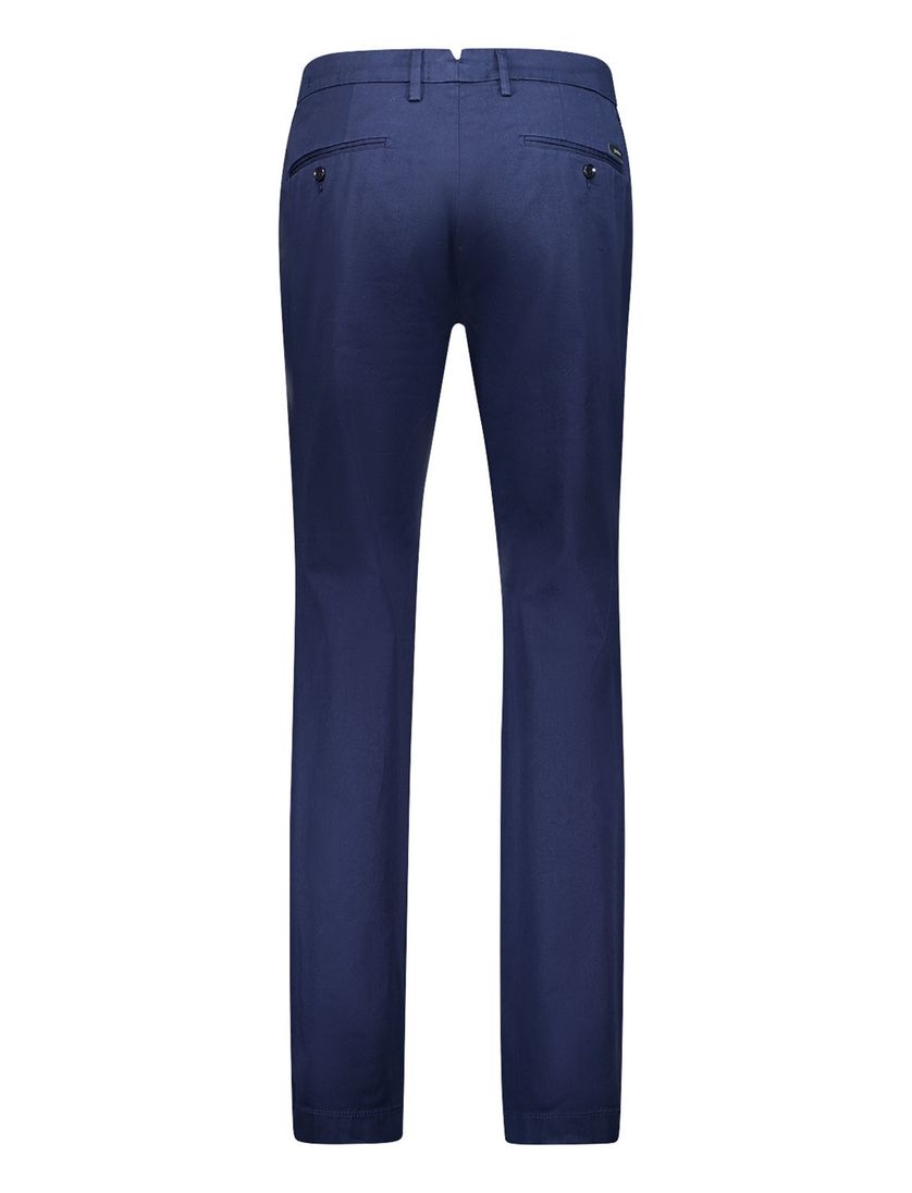 Gardeur slim fit pantalon donkerblauw katoen