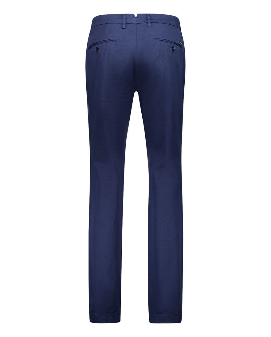 Katoenen Gardeur pantalon donkerblauw katoen slim fit