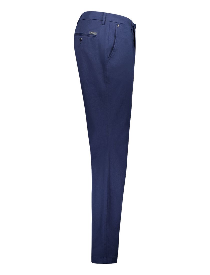 Gardeur slim fit pantalon donkerblauw katoen