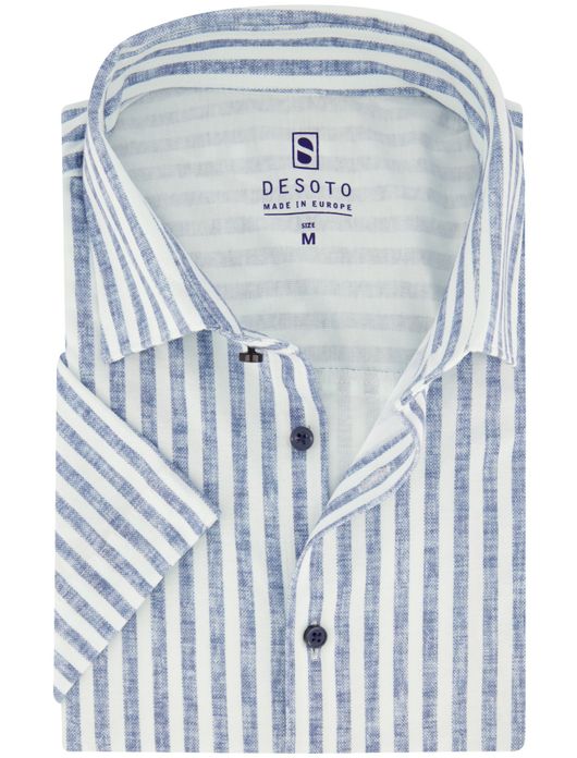 Desoto overhemd blauw gestreept