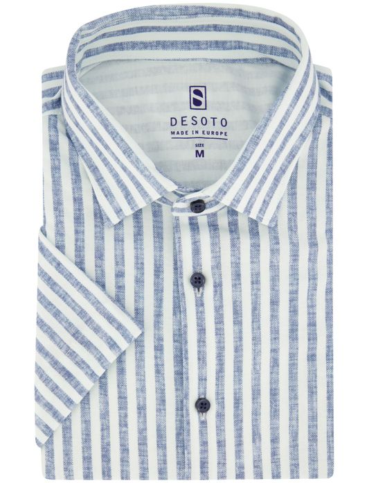 Desoto overhemd blauw gestreept