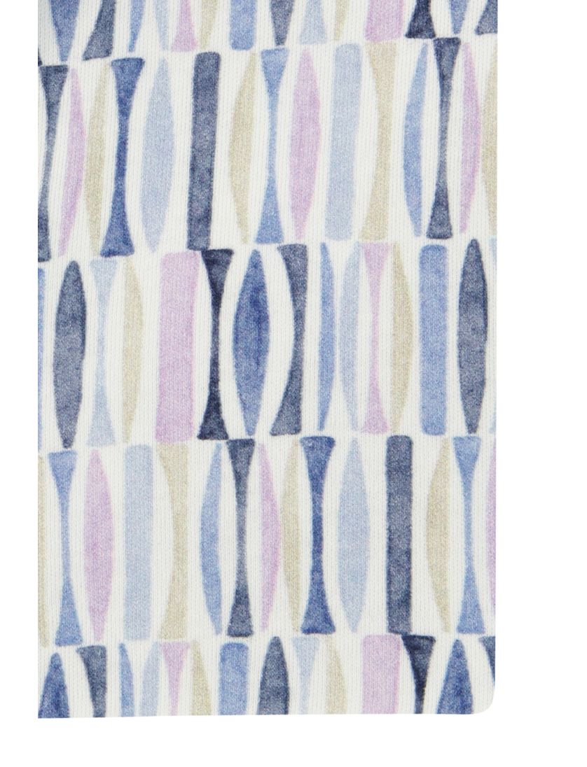 Desoto overhemd slim fit blauw paars geprint