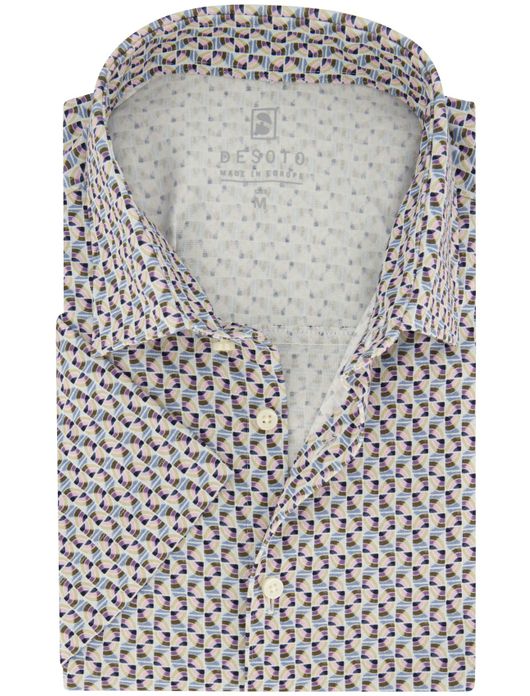 Desoto overhemd korte mouw multicol