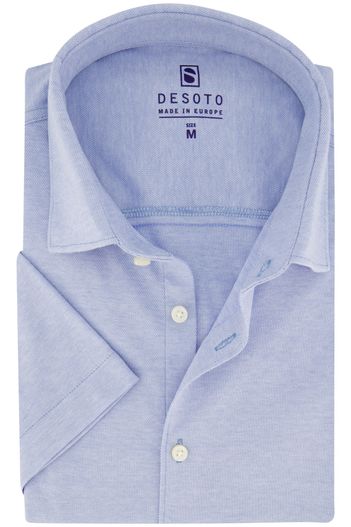 Desoto Desoto overhemd slim fit lichtblauw effen