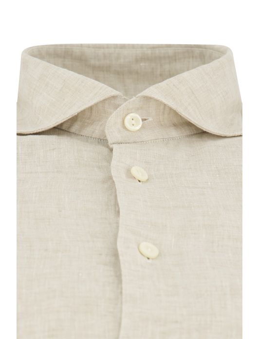 Eton overhemd beige effen