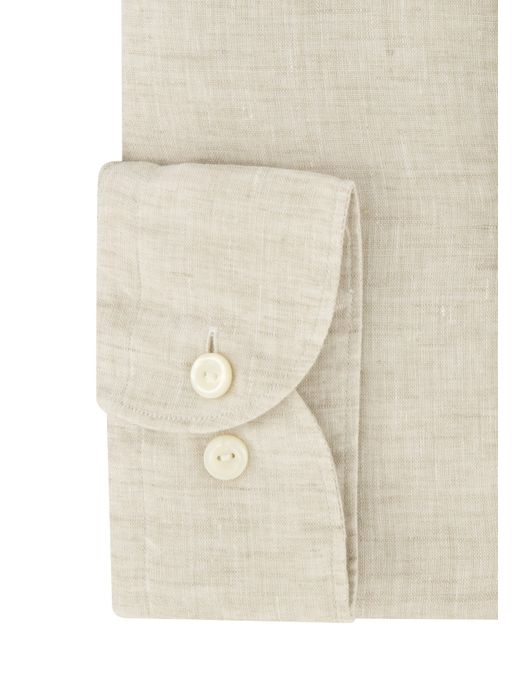 Eton overhemd beige effen