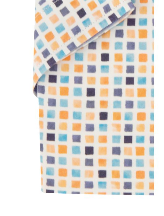 Giordano overhemd korte mouw geprint geel