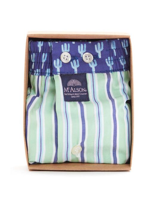 Mc Alson boxershort groen gestreept