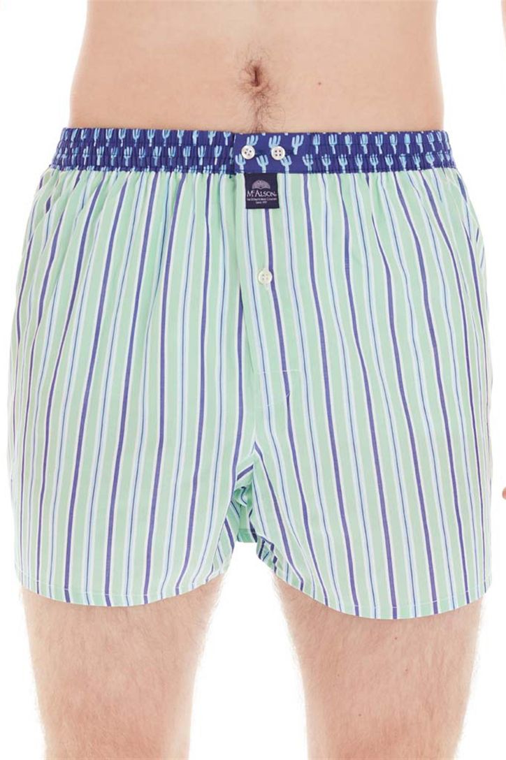 Mc Alson boxershort groen blauw gestreept katoen