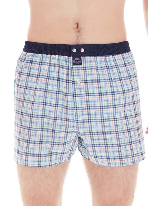 Boxershort Mc Alson geruit blauw