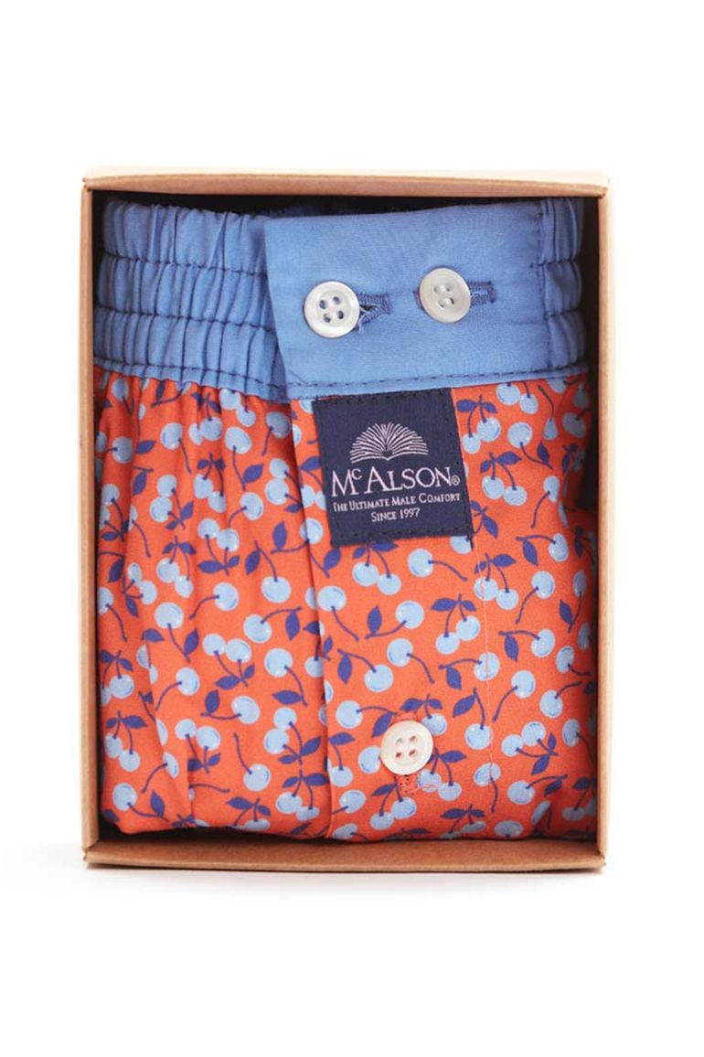 Mc Alson boxershort rood kersen geprint katoen
