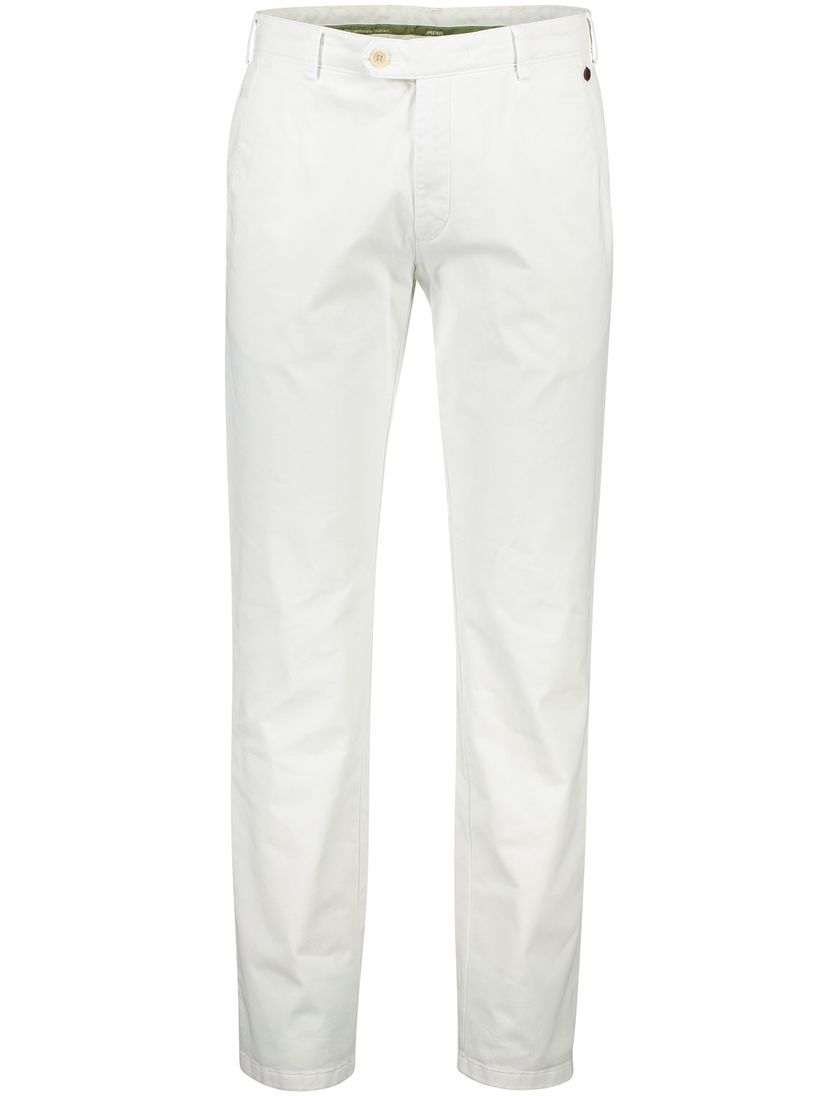 Meyer katoenen broek Roma wit effen regular fit