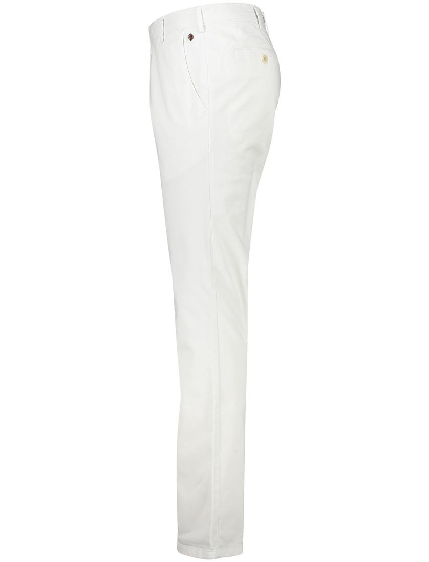 Meyer katoenen broek Roma wit effen regular fit