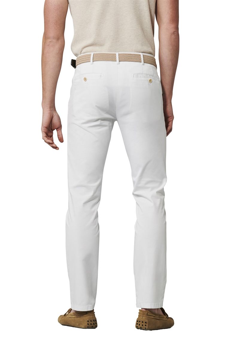 Meyer katoenen broek Roma wit effen