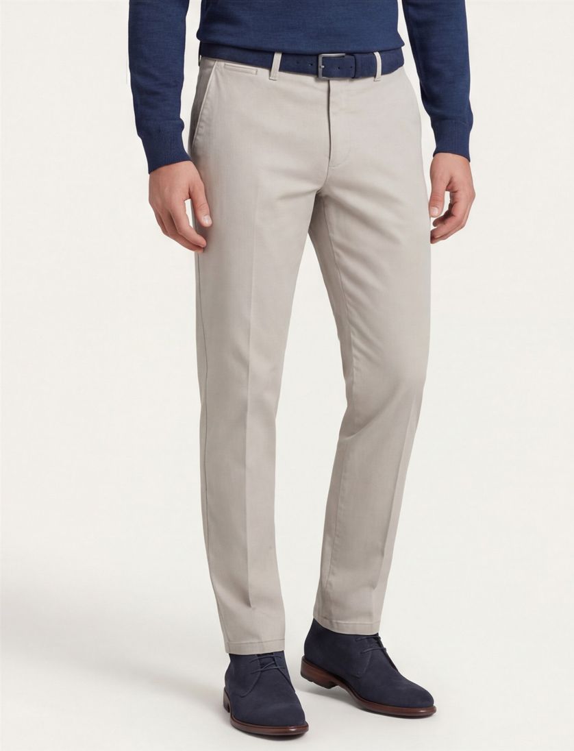 Katoenen Eurex broek beige geprint