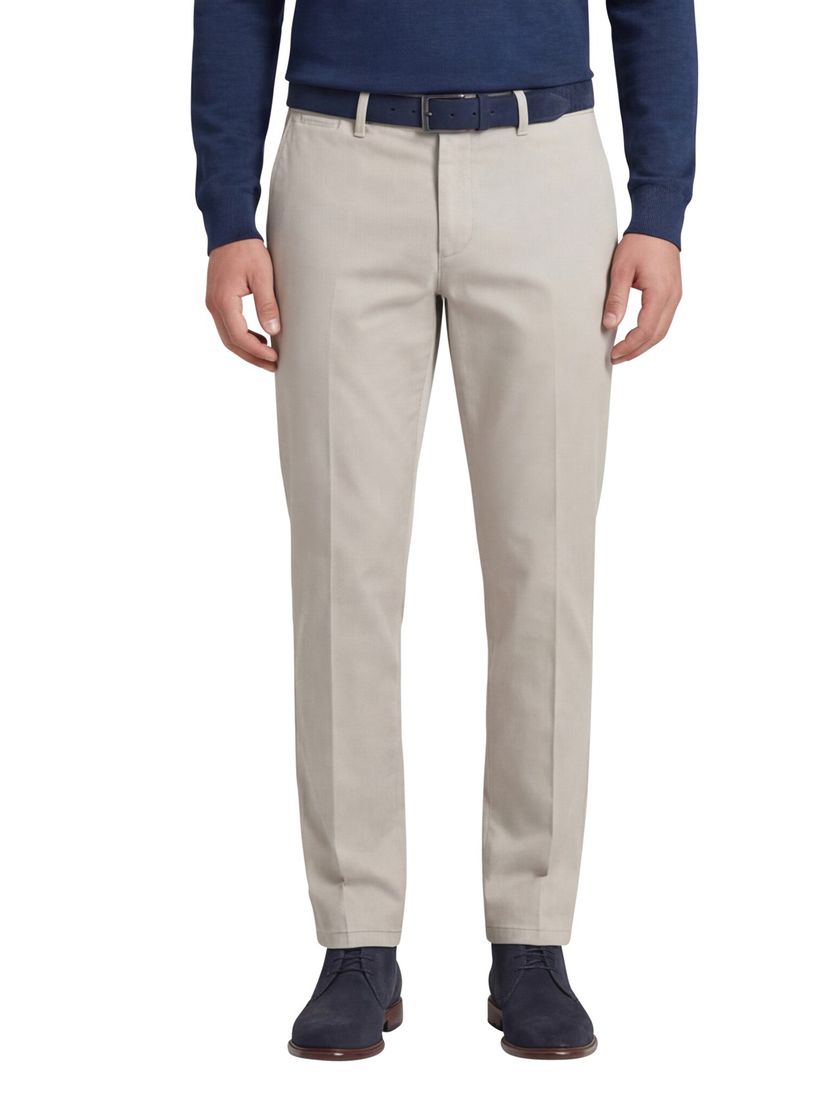 Katoenen Eurex broek beige geprint