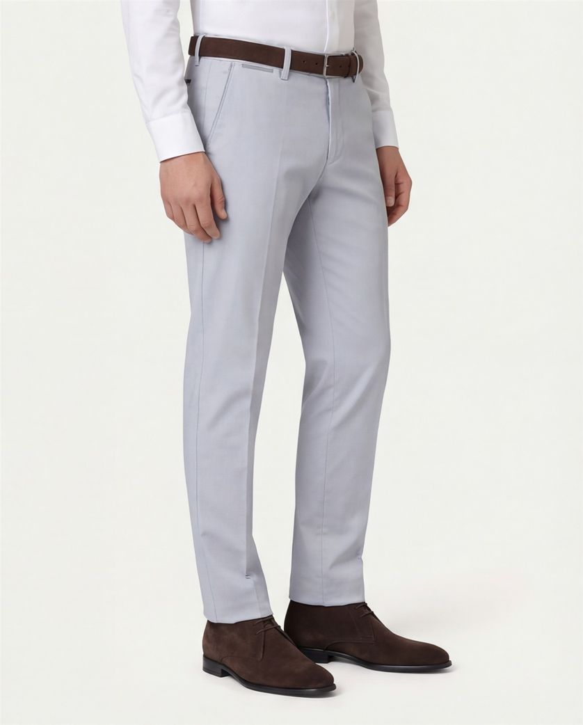 Eurex katoenen pantalon Joe regular fit lichtblauw