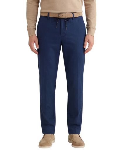 Eurex Eurex Pantalon donkerblauw katoen
